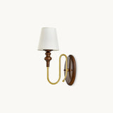 BRUNELLA Curved Arm Fabric Shade Wall Sconce