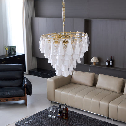 Aurora Petal Glass Chandelier