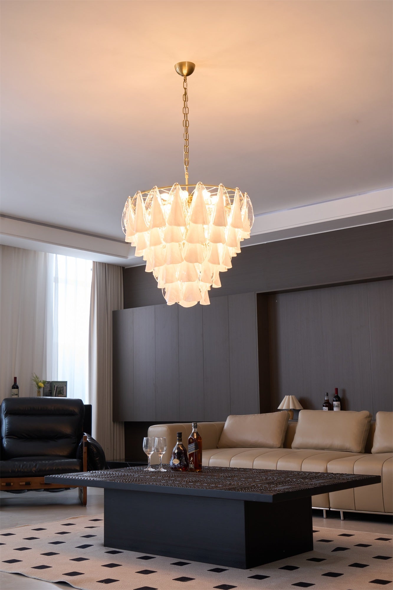 Aurora Petal Glass Chandelier