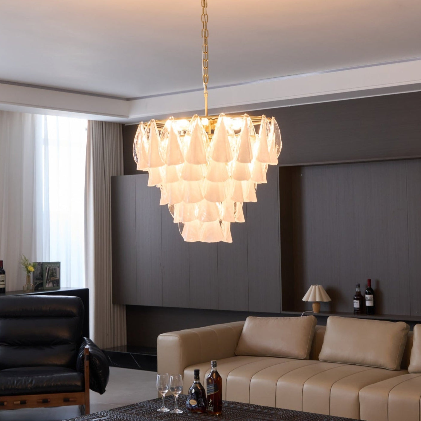 Aurora Petal Glass Chandelier