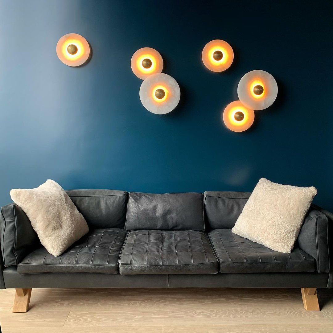 Median Alabaster  Sconce