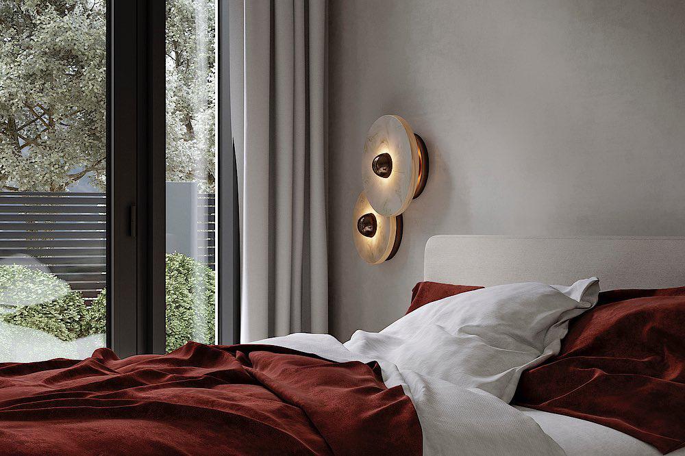 Median Alabaster  Sconce