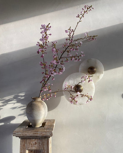 Median Alabaster  Sconce