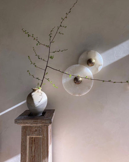 Median Alabaster  Sconce