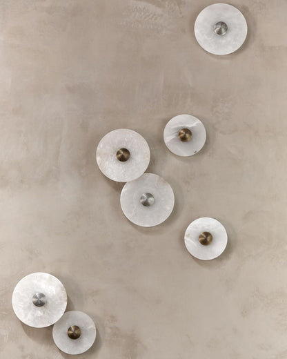 Median Alabaster  Sconce
