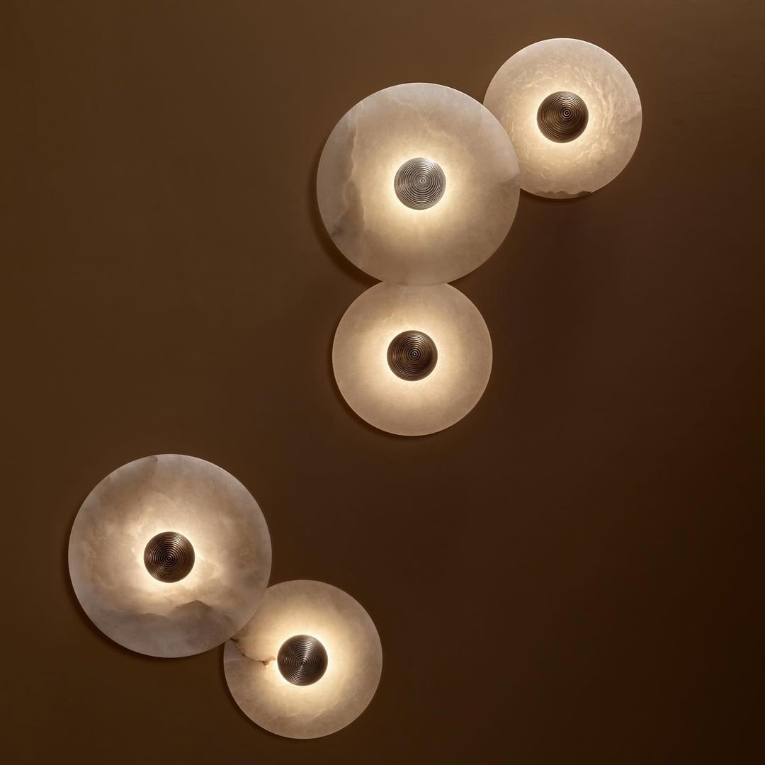 Median Alabaster  Sconce