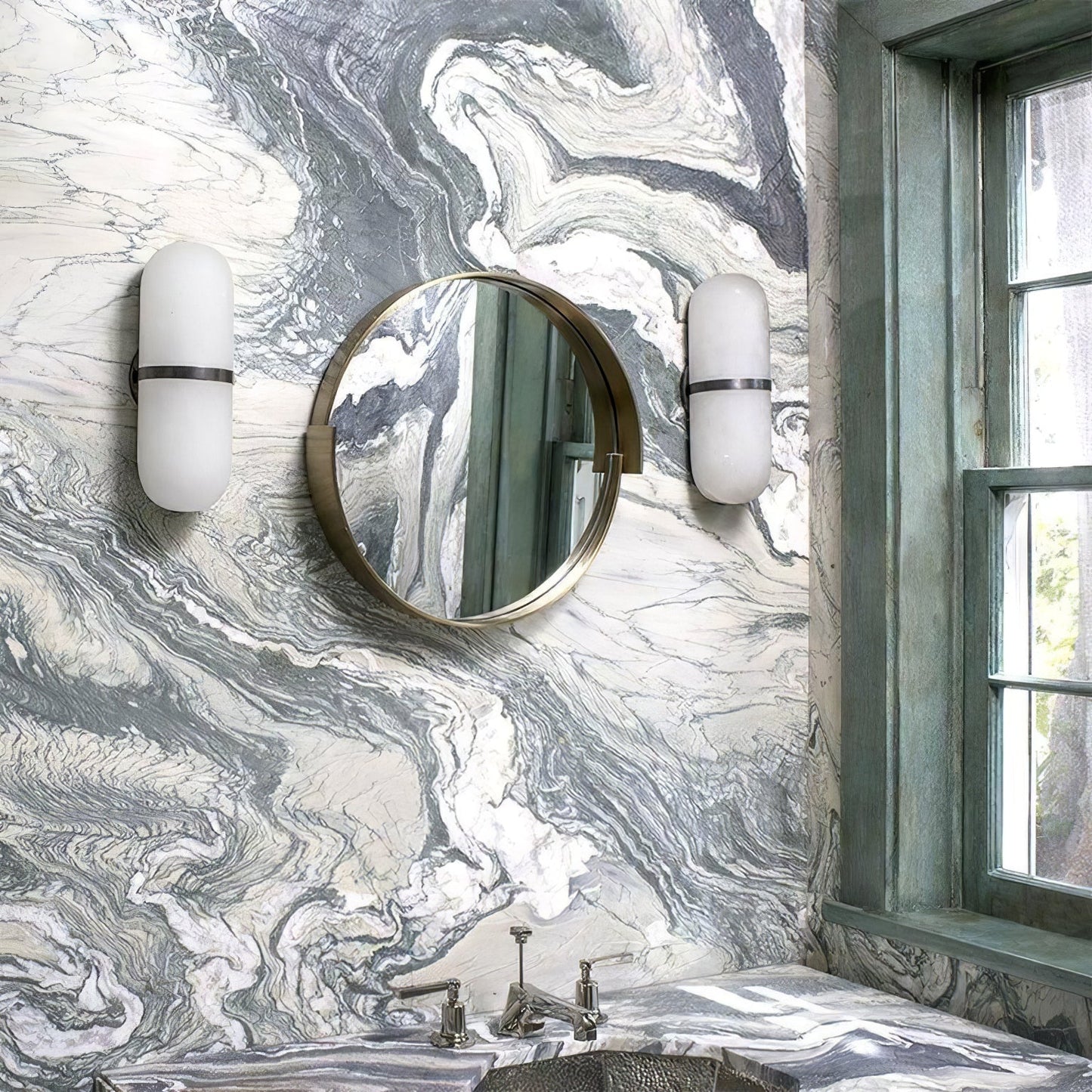 Capsule Alabaster Wall Light