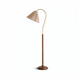 ARCOVA Curved Arm Rattan Floor Lamp