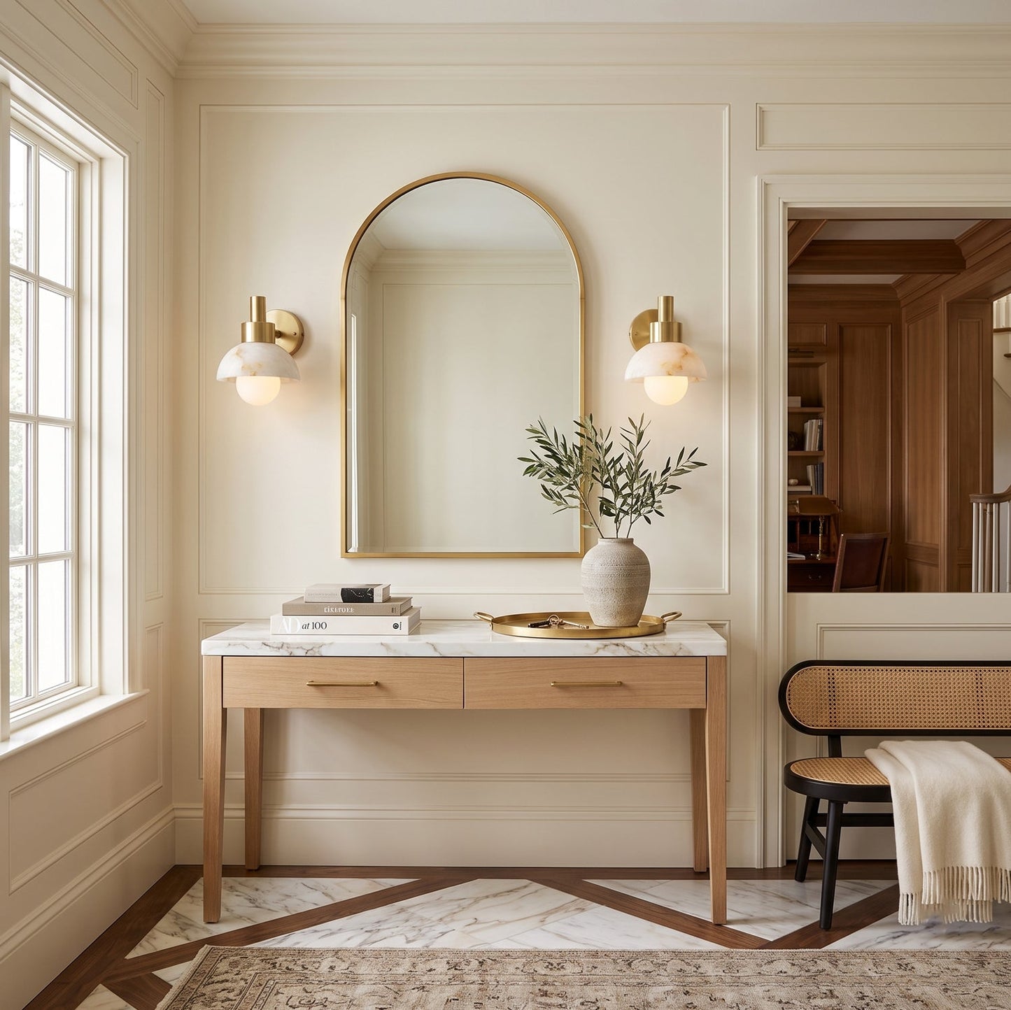 Almora Alabaster Wall Sconce