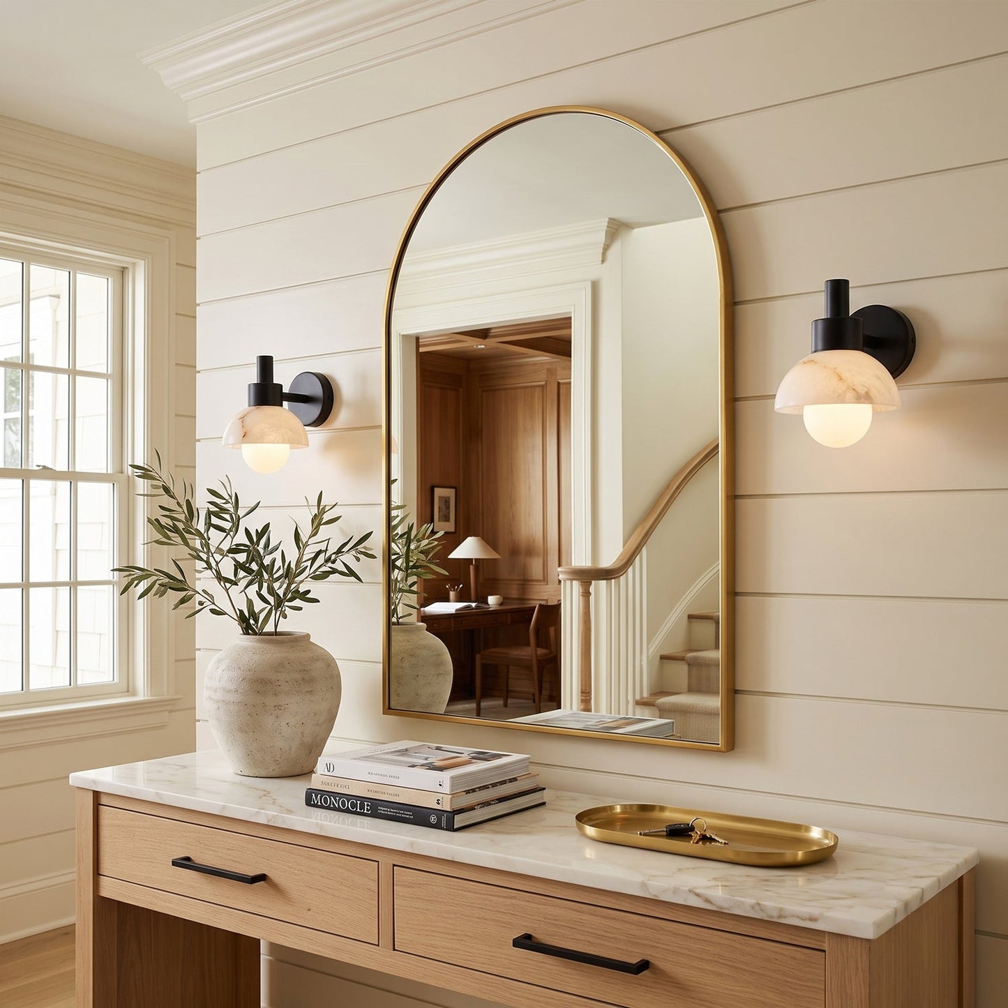 Almora Alabaster Wall Sconce