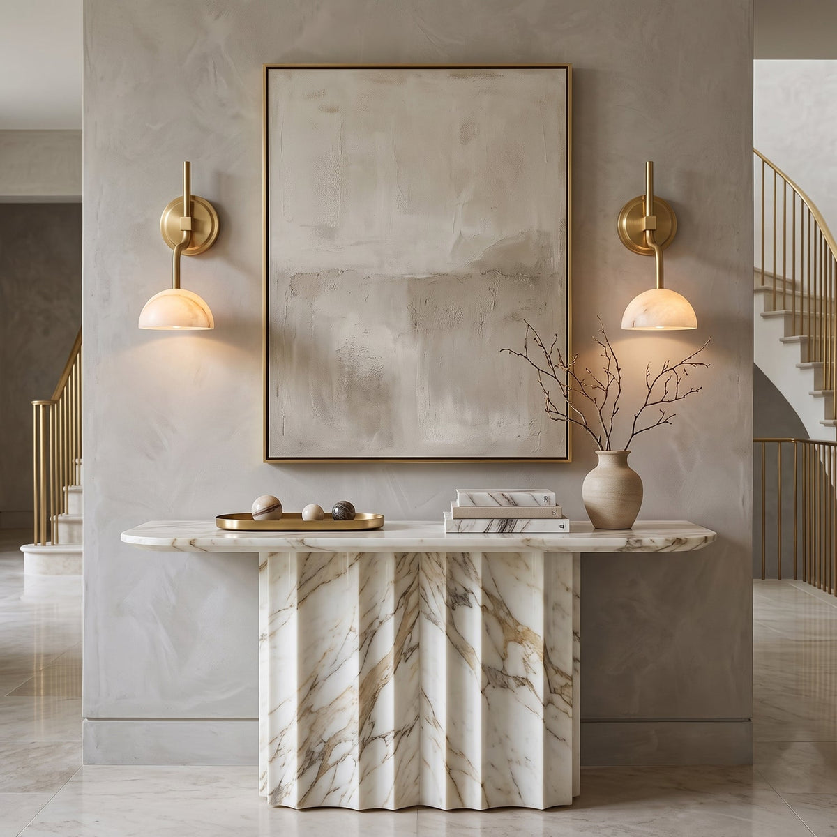 Ardelis Alabaster Wall Sconce