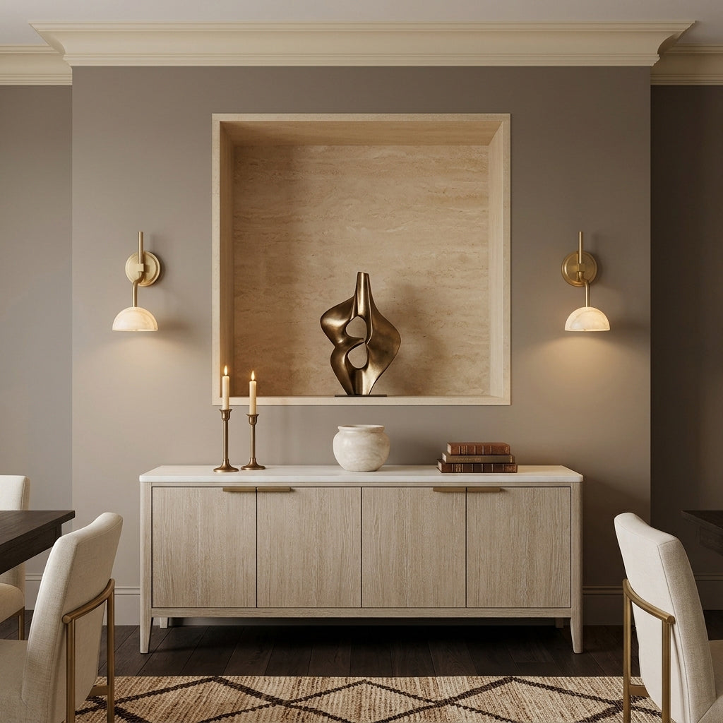 Ardelis Alabaster Wall Sconce