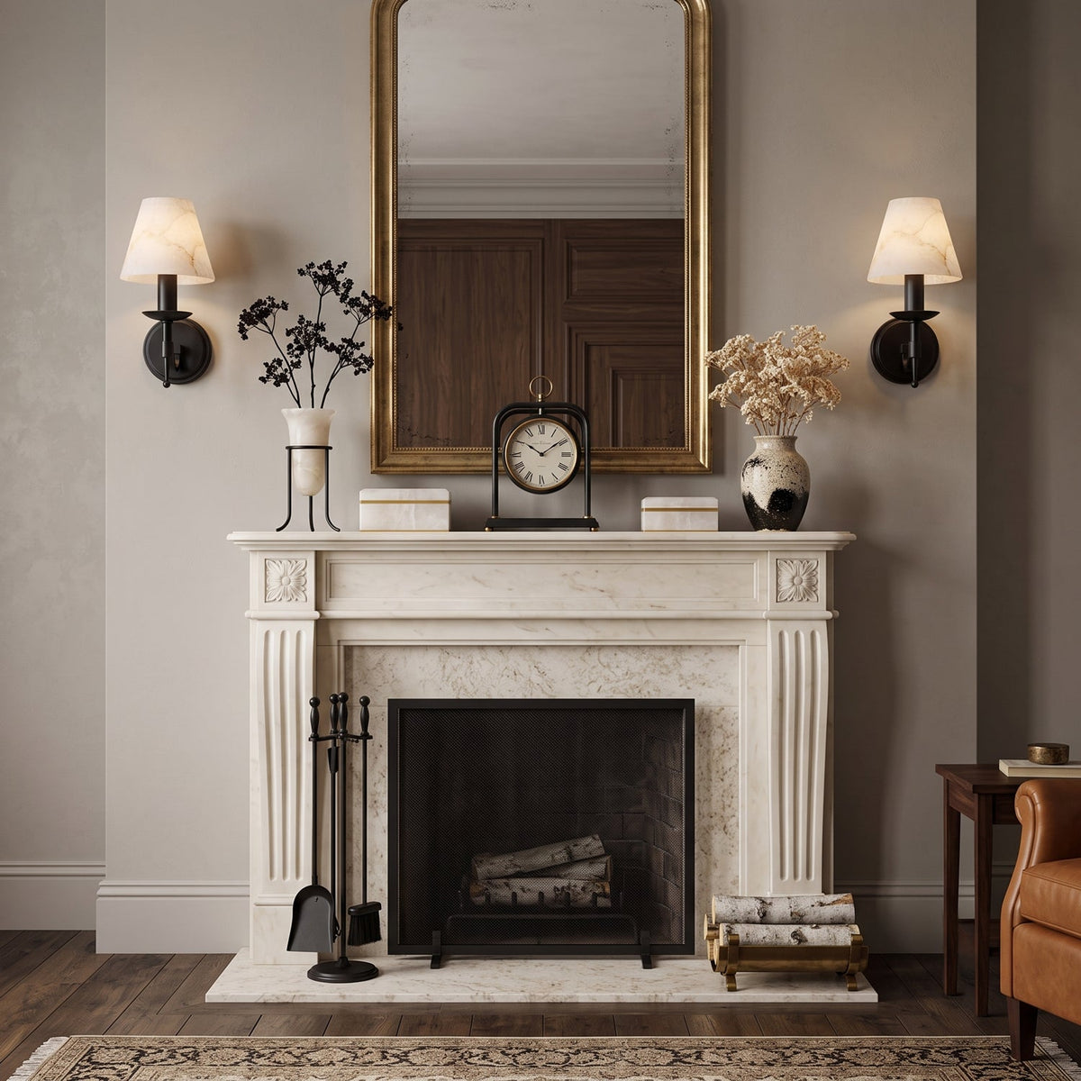 Briarley Alabaster Wall Sconce