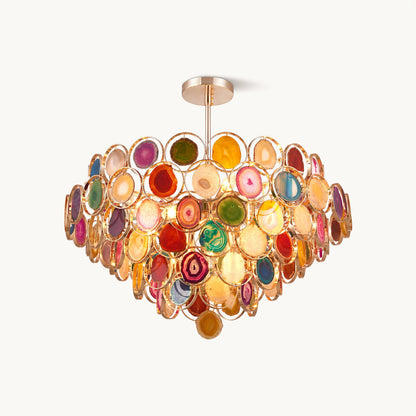 AGATE Rose Gold Natural Stone Chandelier
