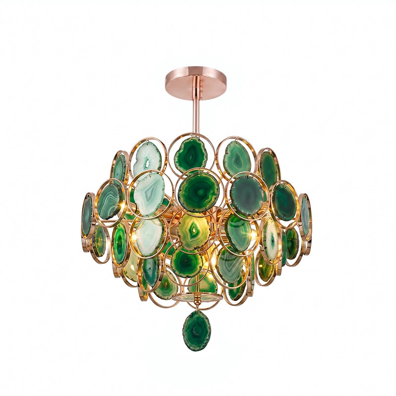 AGATE Rose Gold Natural Stone Chandelier