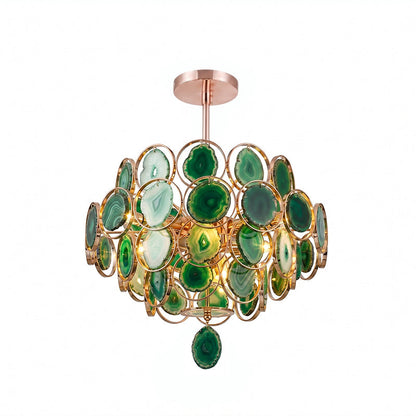 AGATE Rose Gold Natural Stone Chandelier