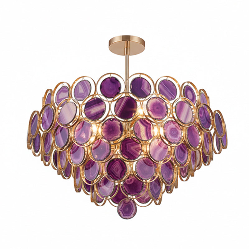 AGATE Rose Gold Natural Stone Chandelier