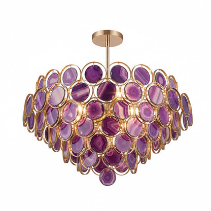 AGATE Rose Gold Natural Stone Chandelier