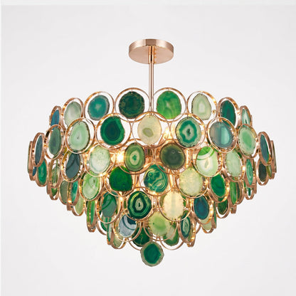 AGATE Rose Gold Natural Stone Chandelier