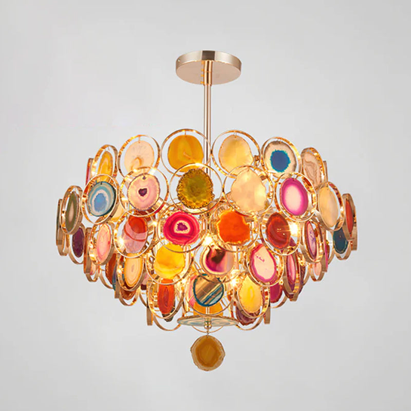 AGATE Rose Gold Natural Stone Chandelier