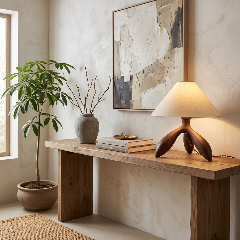 FRASSINA Solid Ash Wood Table Lamp
