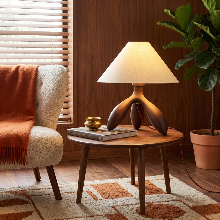 FRASSINA Solid Ash Wood Table Lamp
