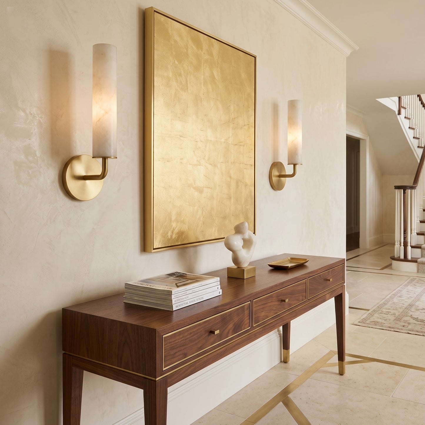Cylora Alabaster Wall Sconce