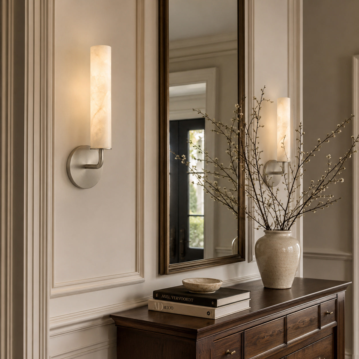 Cylora Alabaster Wall Sconce
