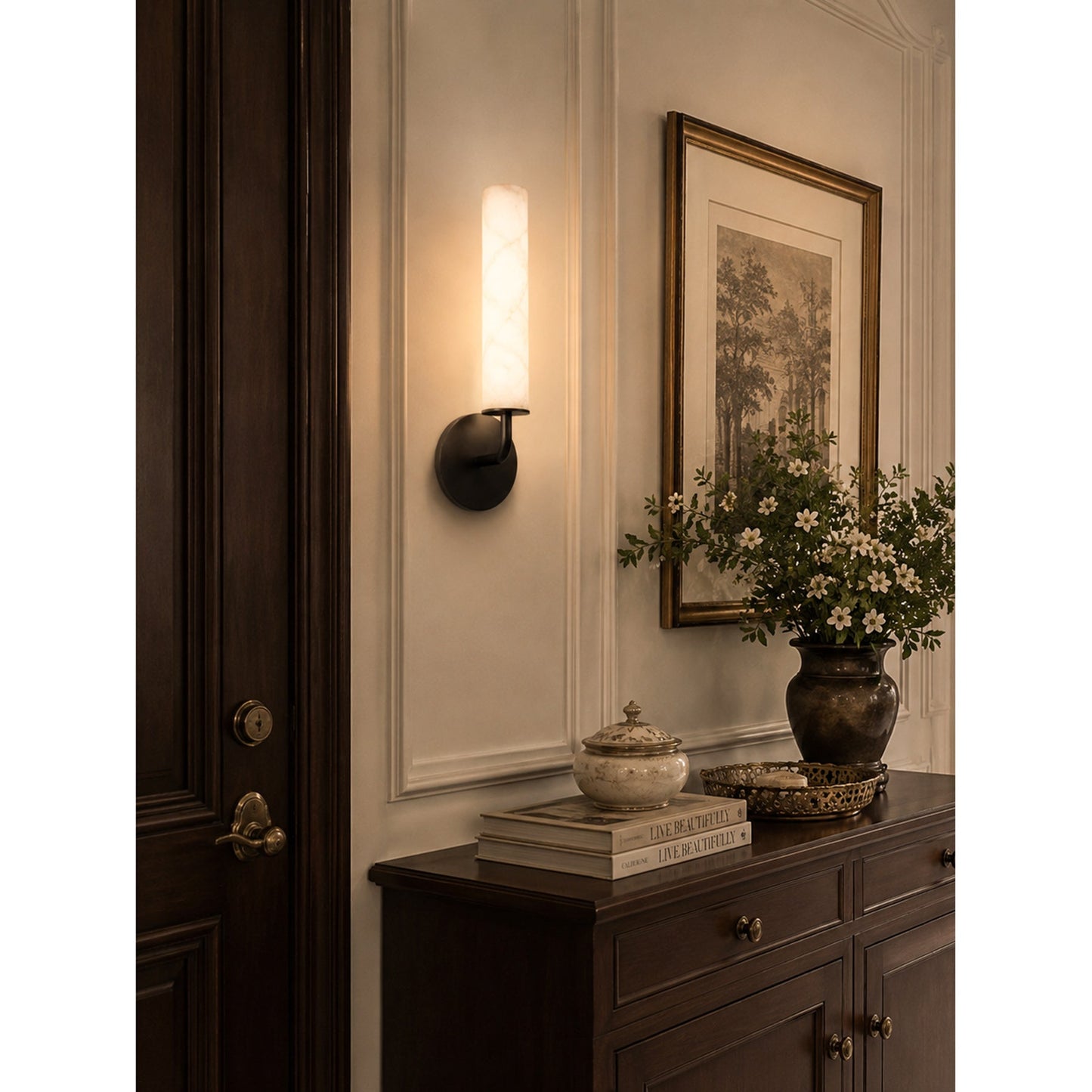 Cylora Alabaster Wall Sconce