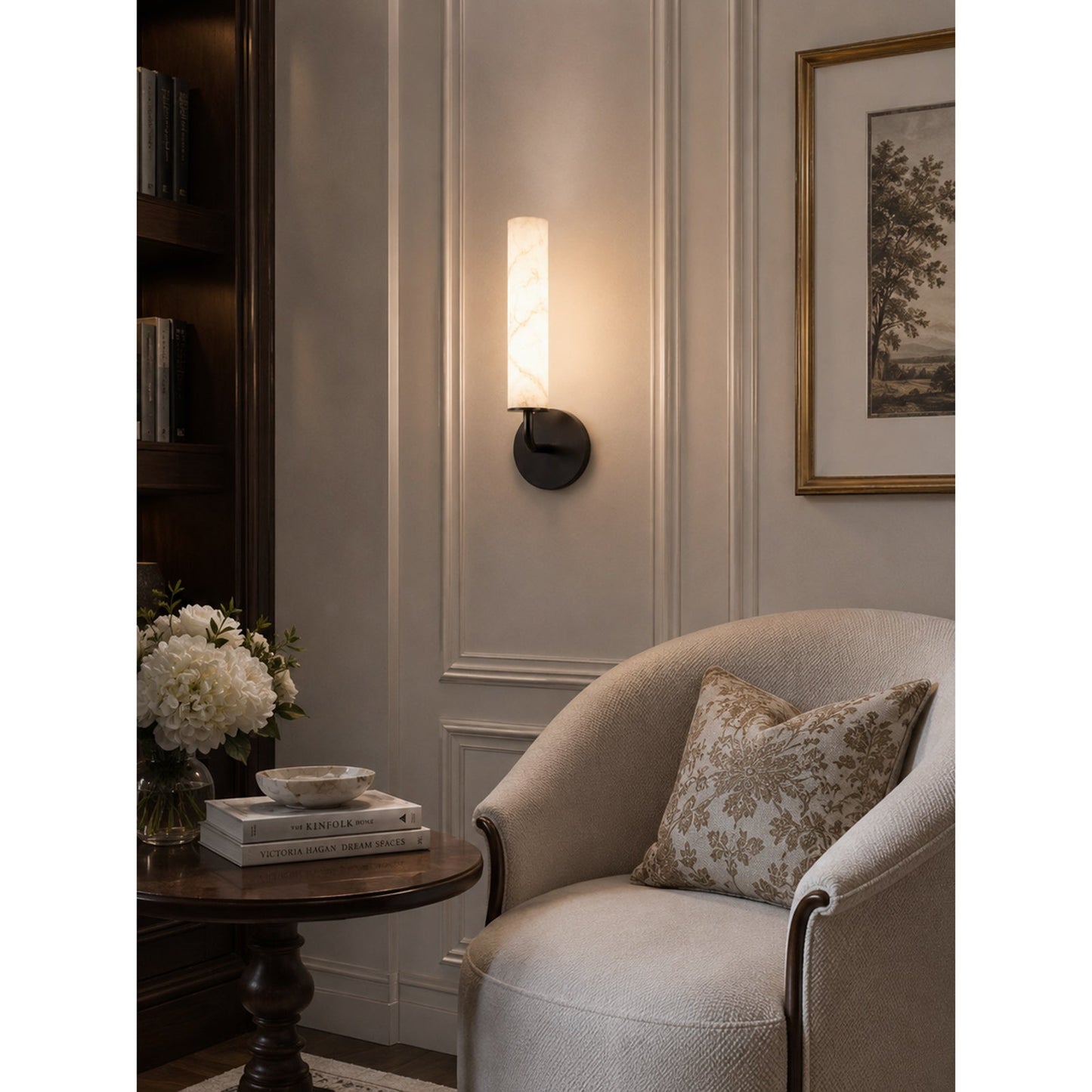 Cylora Alabaster Wall Sconce