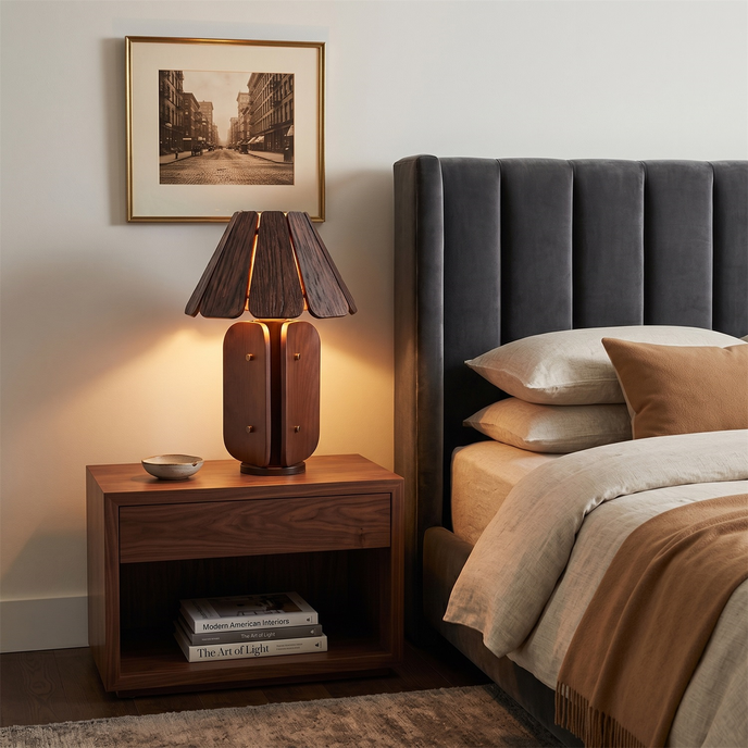 RADICA Wabi-Sabi Solid Wood Table Lamp