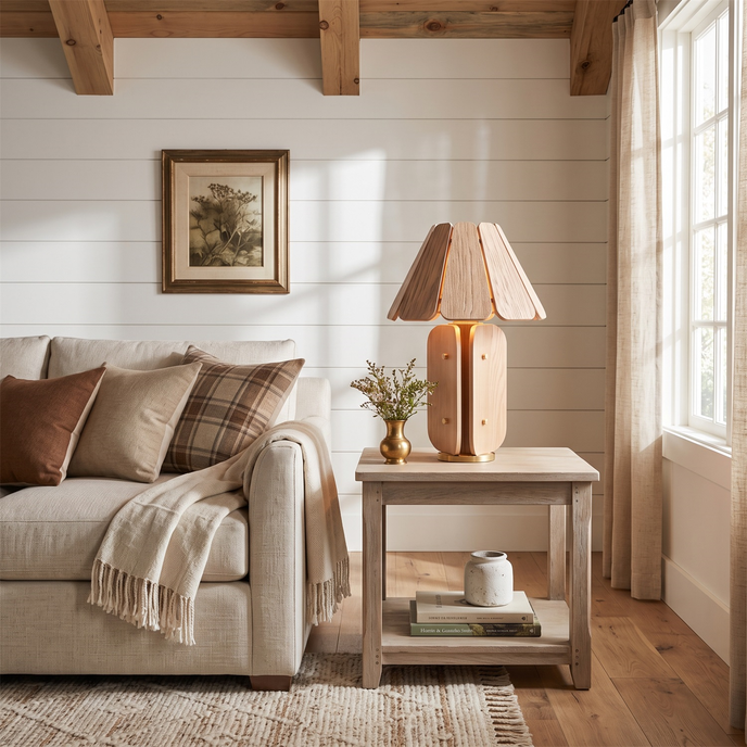 RADICA Wabi-Sabi Solid Wood Table Lamp