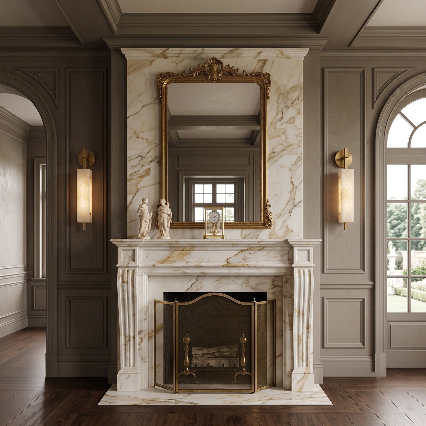 Lunaxis Alabaster Wall Sconce