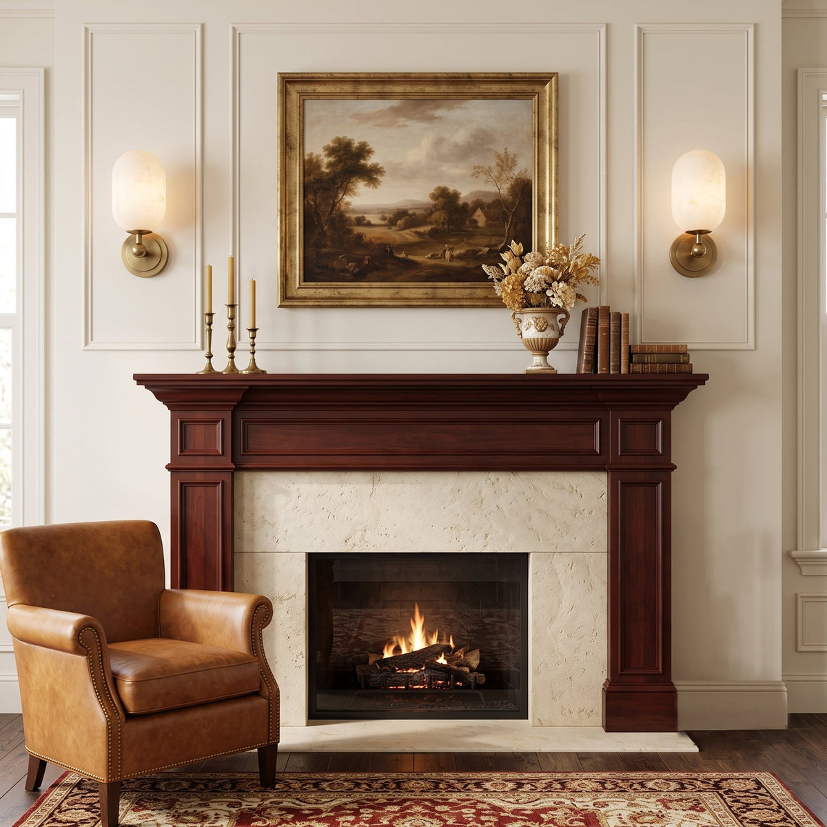 Milton Alabaster Wall Sconce