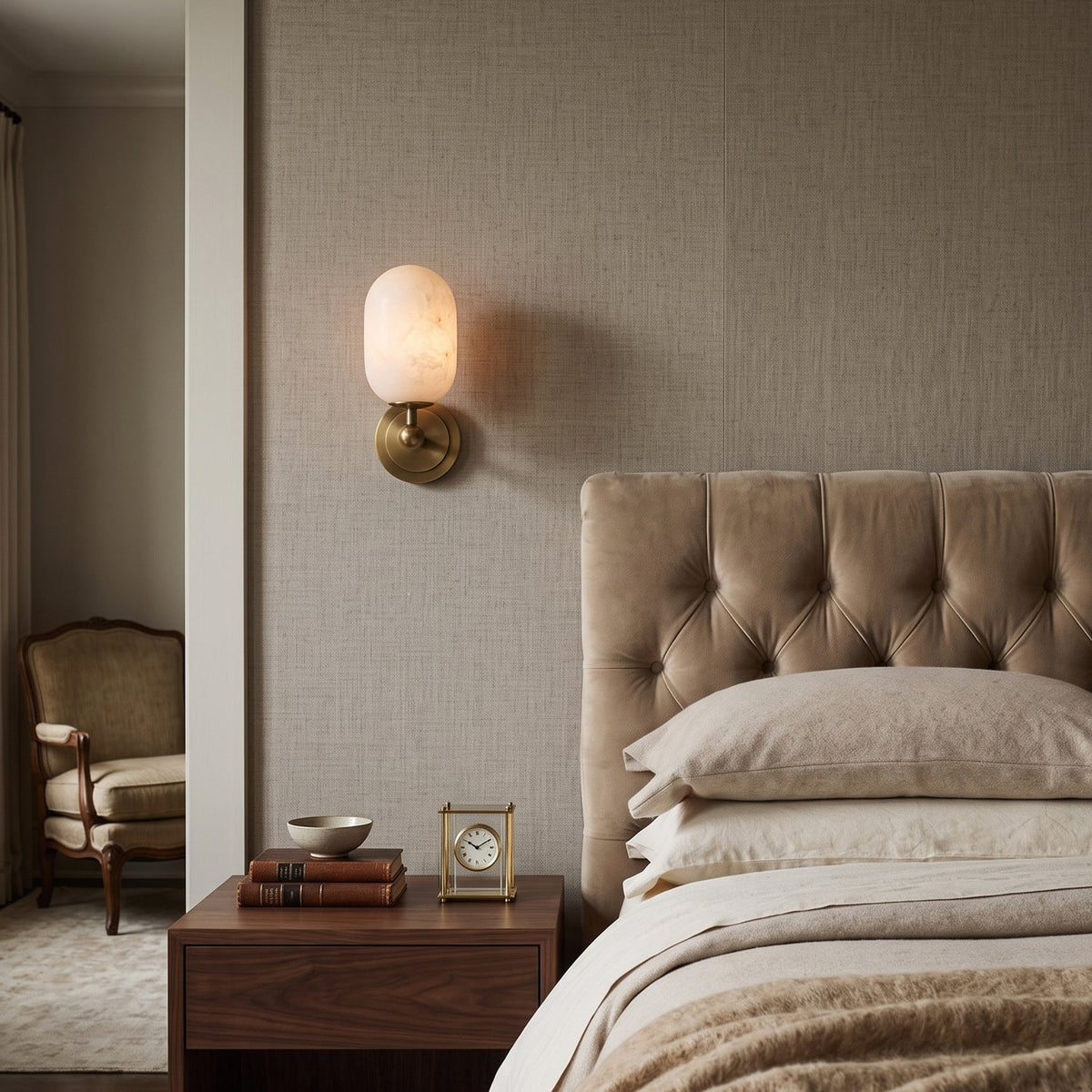 Milton Alabaster Wall Sconce