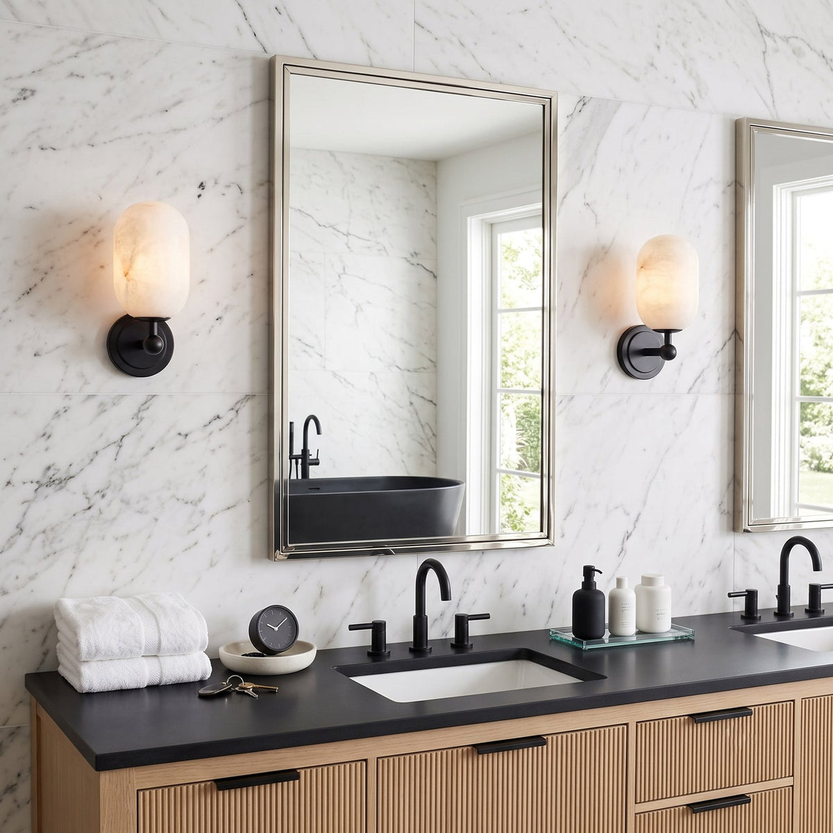Milton Alabaster Wall Sconce