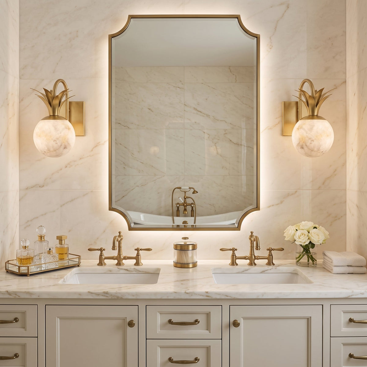 Palma Alabaster Wall Sconce