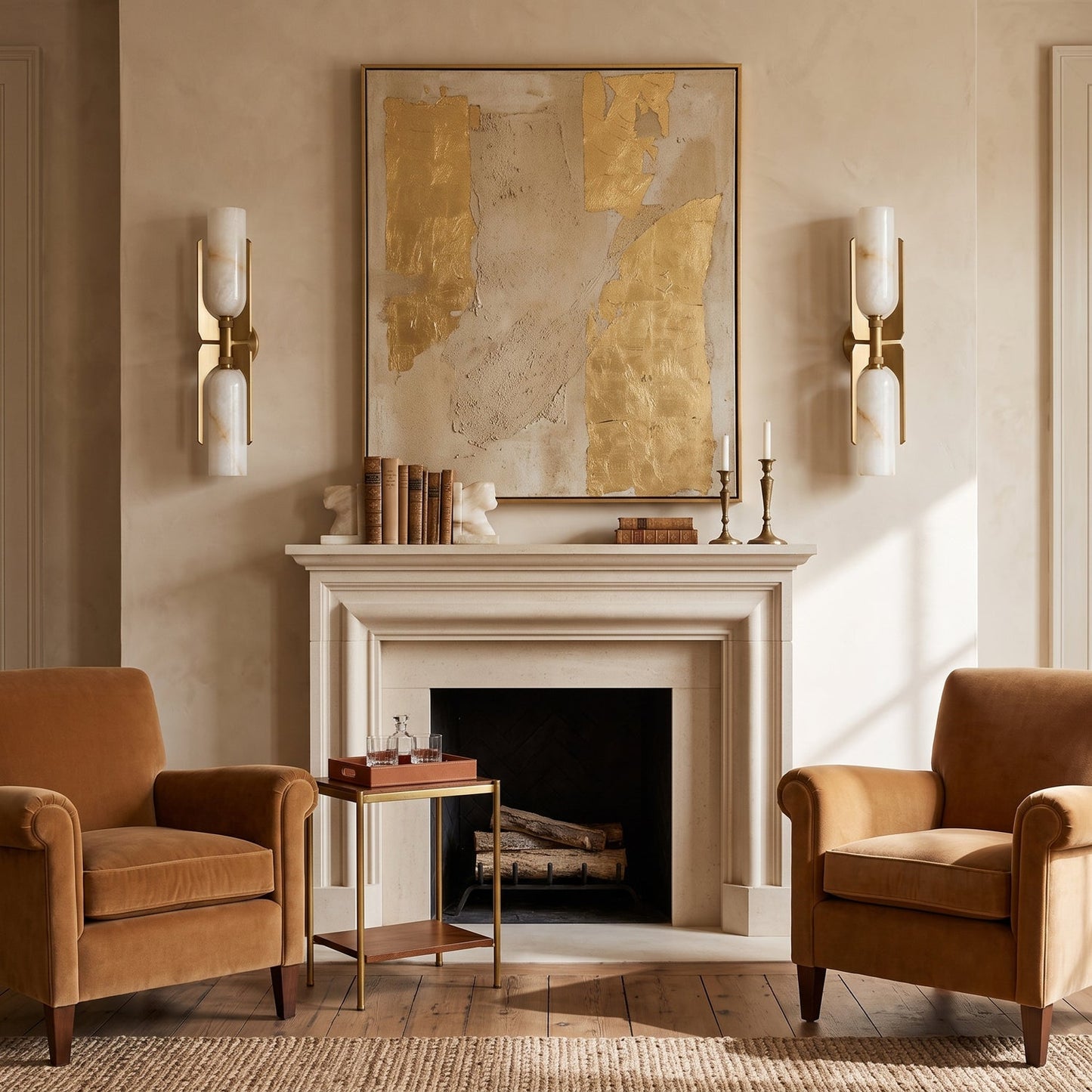 Pennon Alabaster Wall Sconce