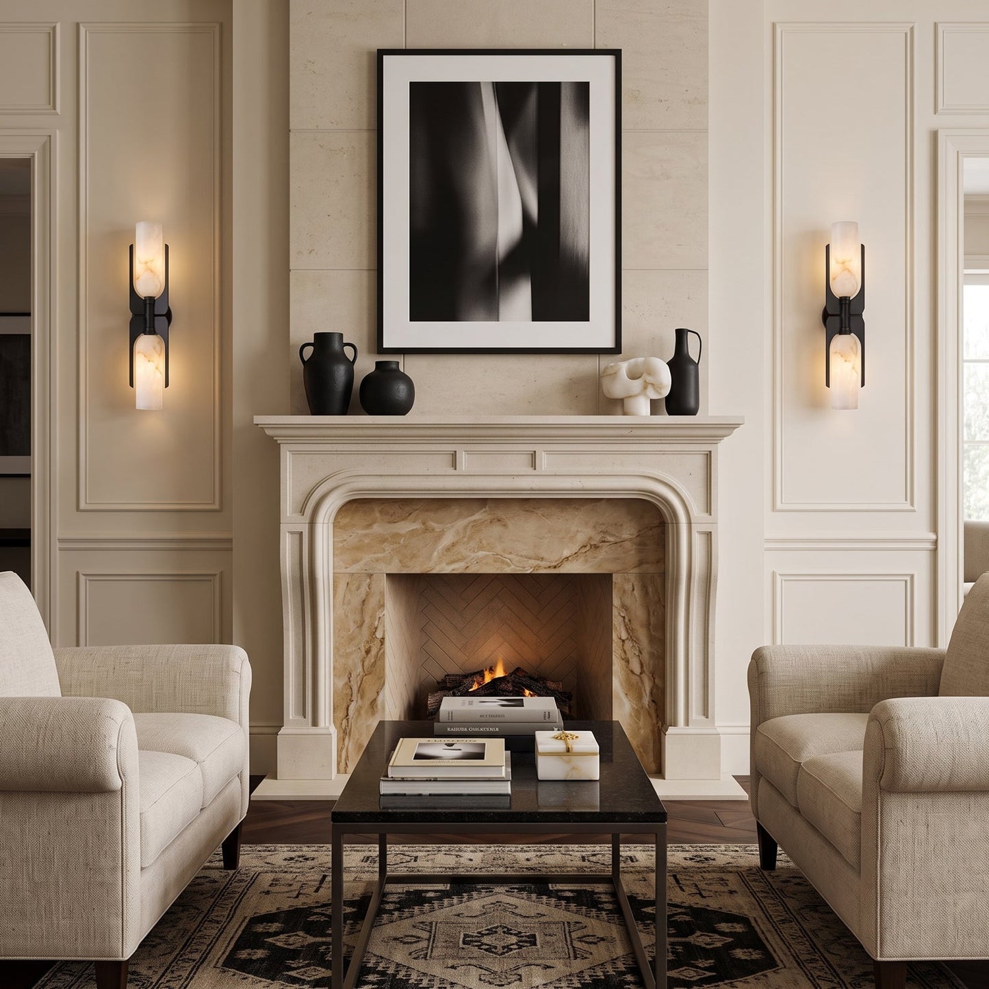 Pennon Alabaster Wall Sconce