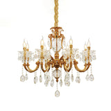 AUBRELLE 8-Light Brass & Crystal Chandelier