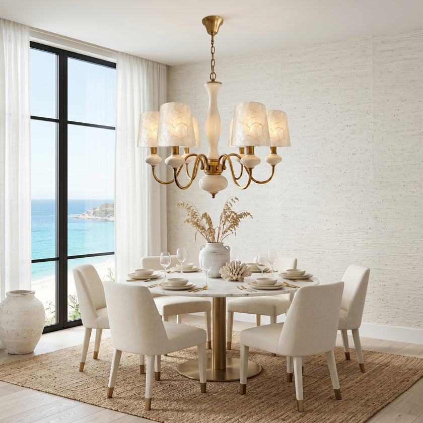 MARINELLA Shell & Ceramic Chandelier