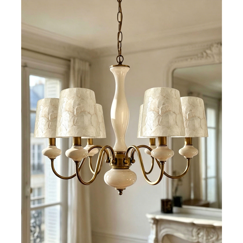 MARINELLA Shell & Ceramic Chandelier