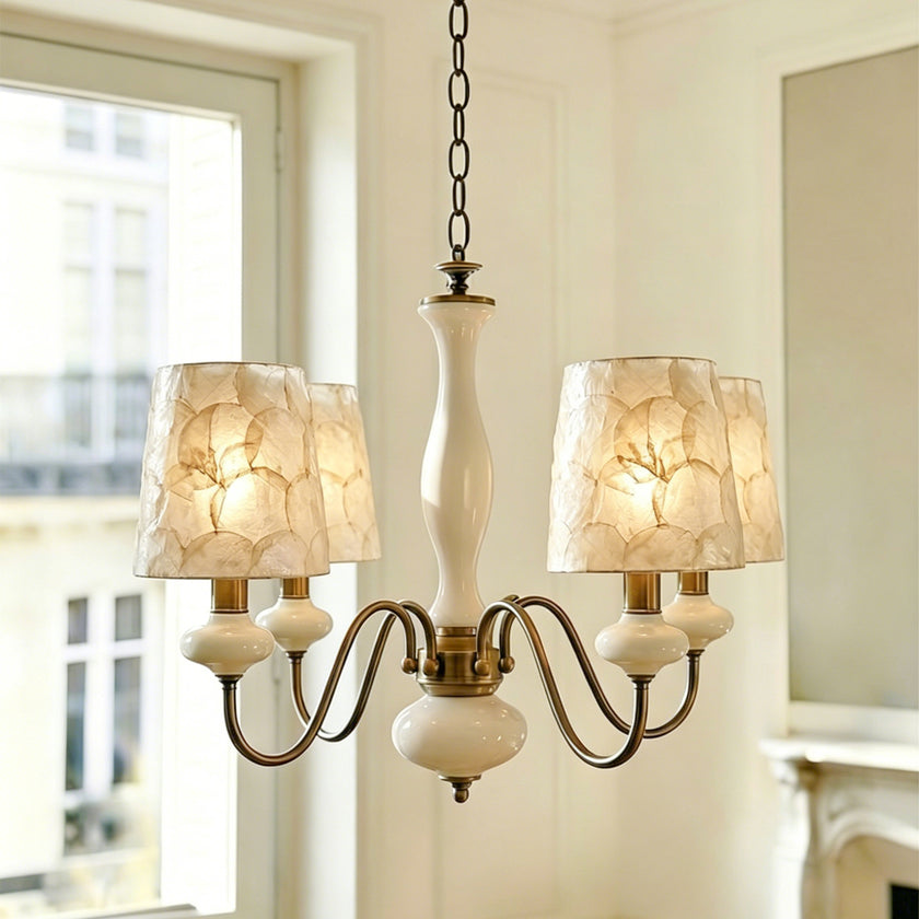 MARINELLA Shell & Ceramic Chandelier