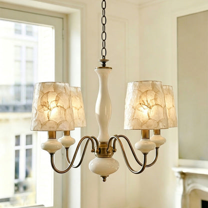 MARINELLA Shell & Ceramic Chandelier