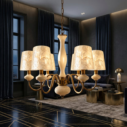 MARINELLA Shell & Ceramic Chandelier