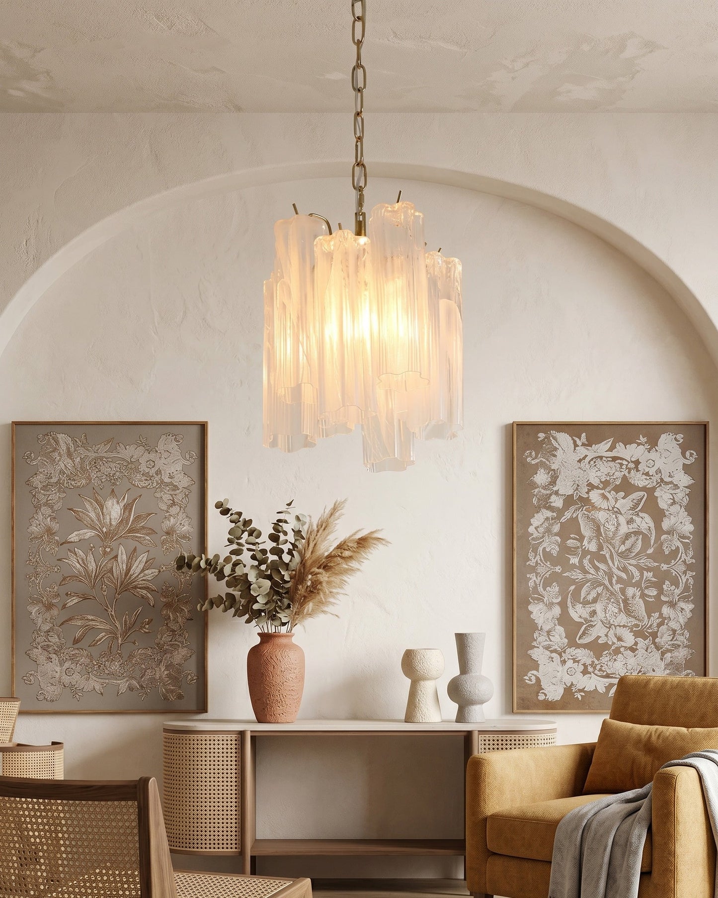 Venetian Cascade Glass Chandelier