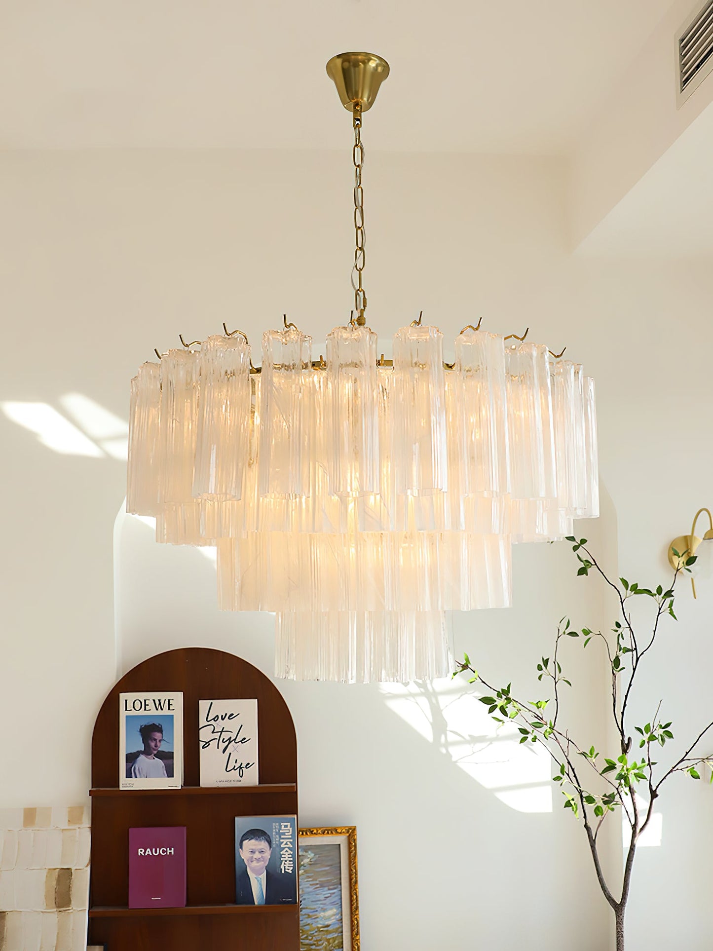 Venetian Cascade Glass Chandelier