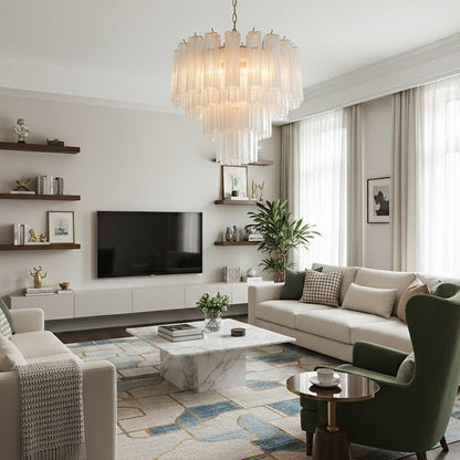 Venetian Cascade Glass Chandelier