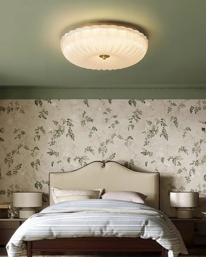 ONDINE Rippled Glass & Brass Ceiling Light