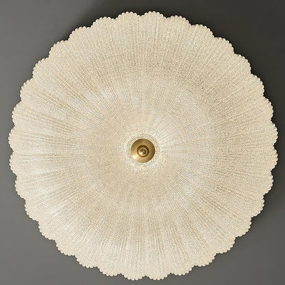 ONDINE Rippled Glass & Brass Ceiling Light